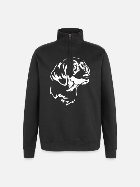 Slovensky Kopov head "Black Edition" - Quarter-Zip Sweatshirt - black