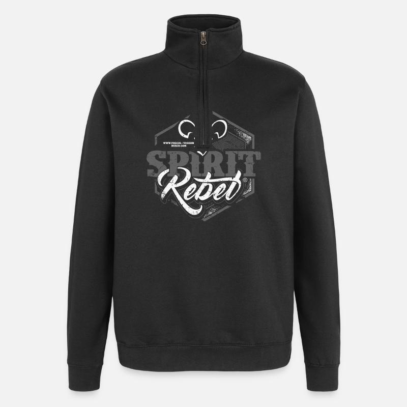 Spirit-Rebel® Moderne Pascal Voggenhuber - Sweat à zip 1/4 - noir