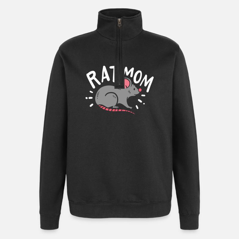 Rat - Sweat à zip 1/4 - noir