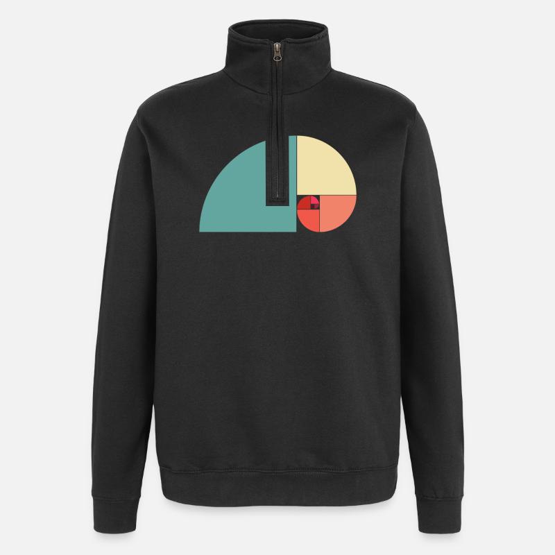 Goldener Schnitt Farbe - Quarter-Zip-Sweatshirt - Schwarz