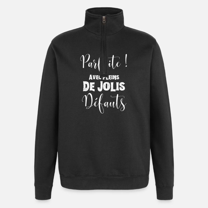 Femme parfaite - Sweat à zip 1/4 - noir