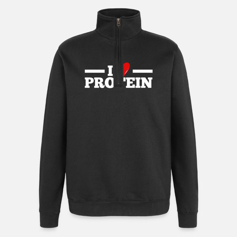 protéine - Sweat à zip 1/4 - noir