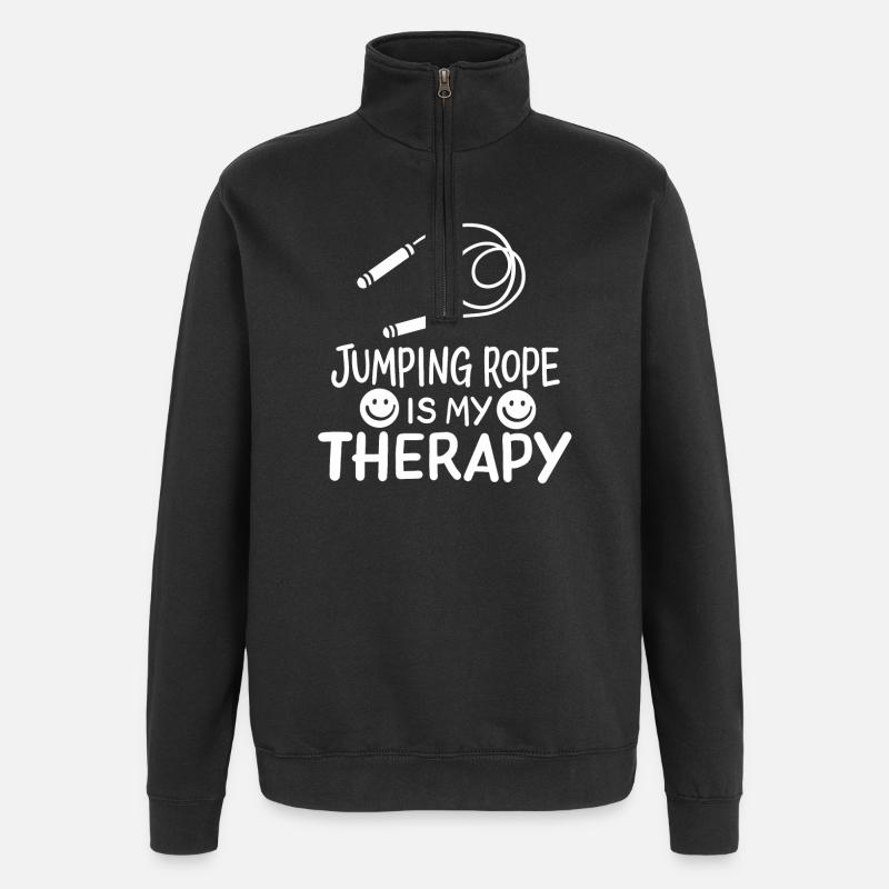 Jump rope Jump rope - Quarter-Zip Sweatshirt - black