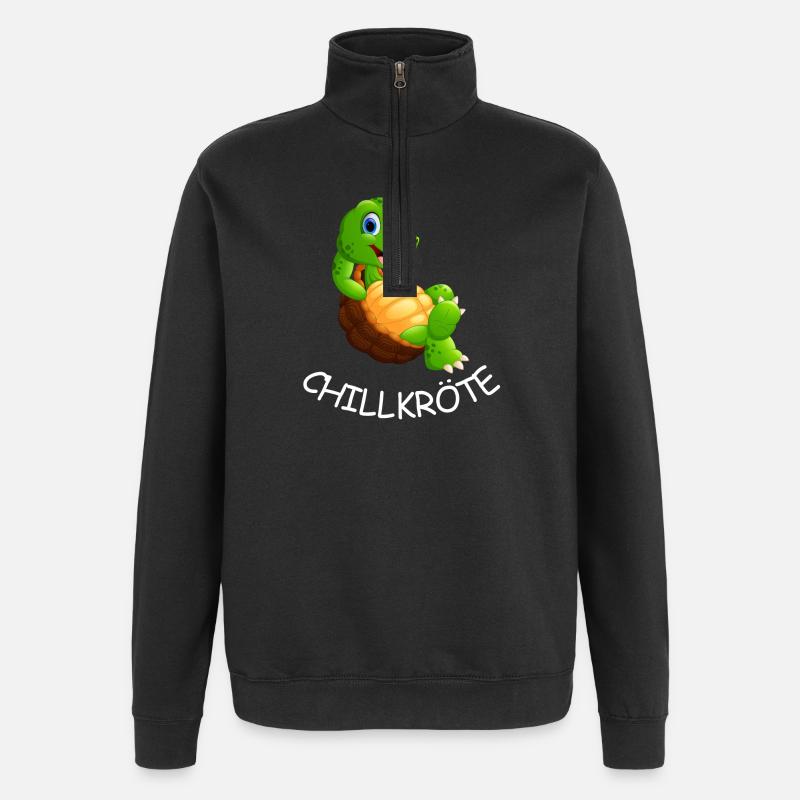 Turtle Chill : Drôle d’animal comique - Sweat à zip 1/4 - noir