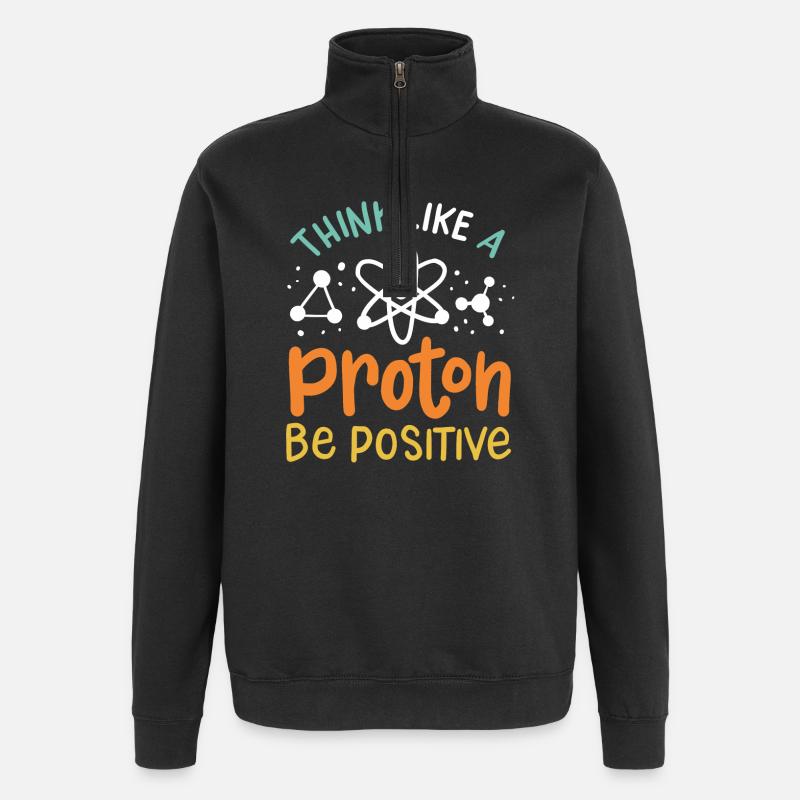 Science Physics Chemistry - Quarter-Zip Sweatshirt - black