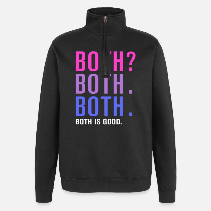 Both Is Good Pride - Quarter-Zip Sweatshirt - black