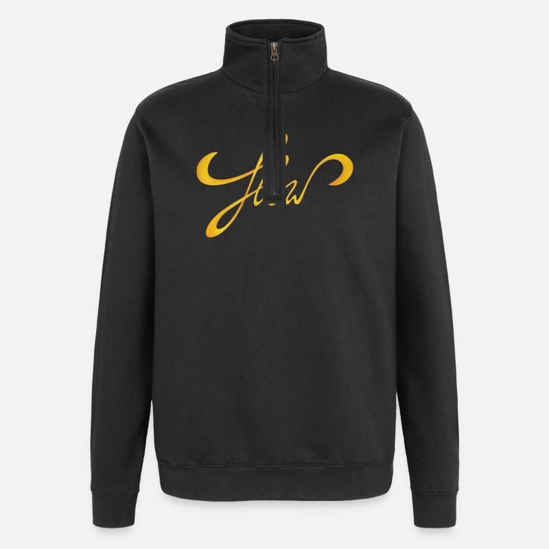 Flow - today everything is very easy - Quarter-Zip Sweatshirt - black