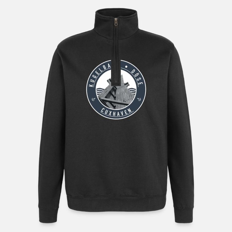 Kugelbake - Döse Cuxhaven - Quarter-Zip-Sweatshirt - Schwarz