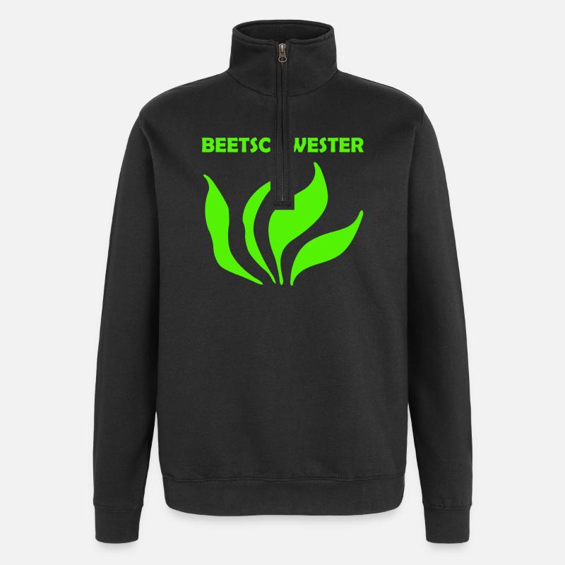 Beetschwester - Quarter-Zip-Sweatshirt - Schwarz