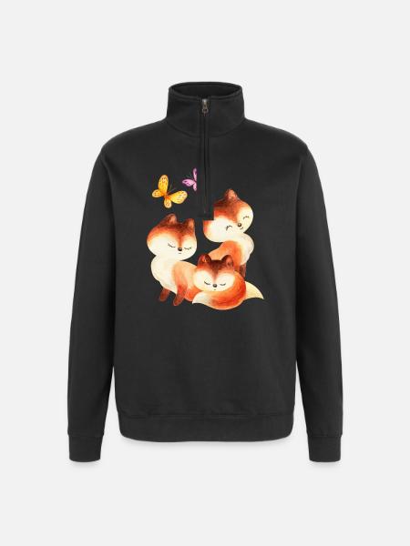 Wasserfuchs Trio - Quarter-Zip Sweatshirt - black