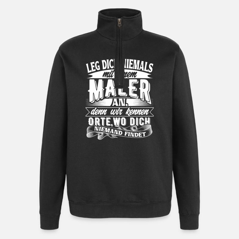 Maler und Lackierer - Quarter-Zip-Sweatshirt - Schwarz