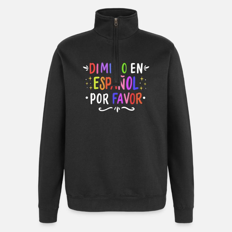Espagnol Professeur d’espagnol Langue - Sweat à zip 1/4 - noir
