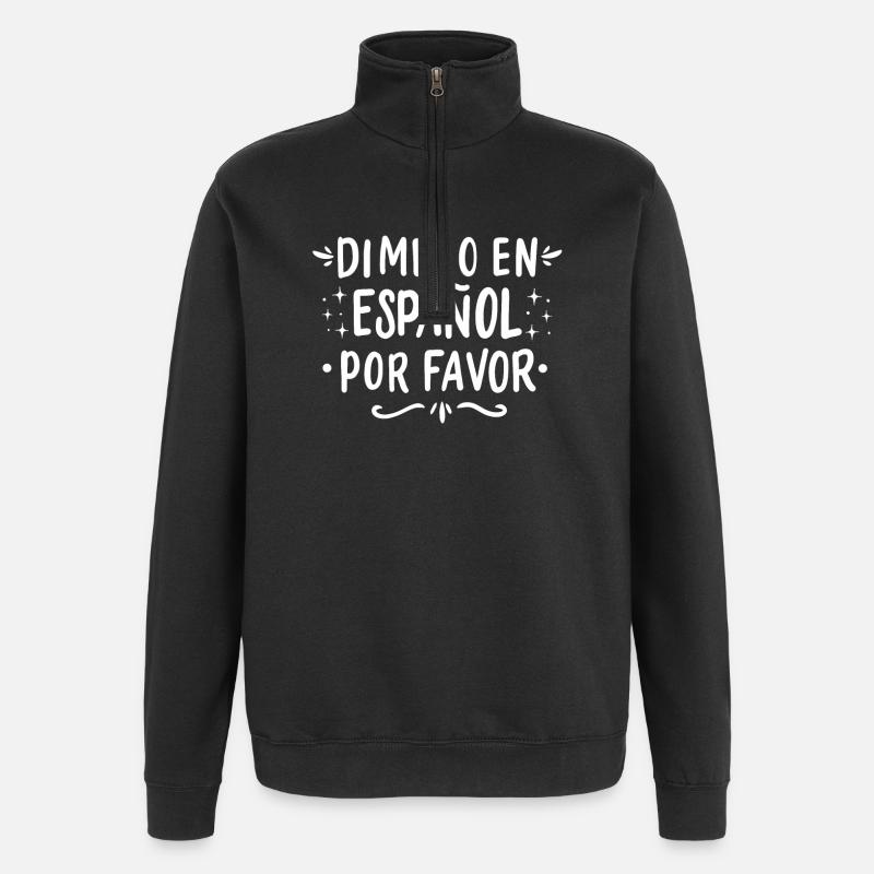 Spanisch Spanischlehrer Sprache - Quarter-Zip-Sweatshirt - Schwarz