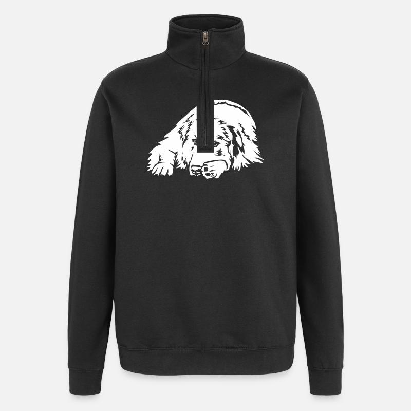 Pyrenäenberghund "Black Edition" - Quarter-Zip-Sweatshirt - Schwarz