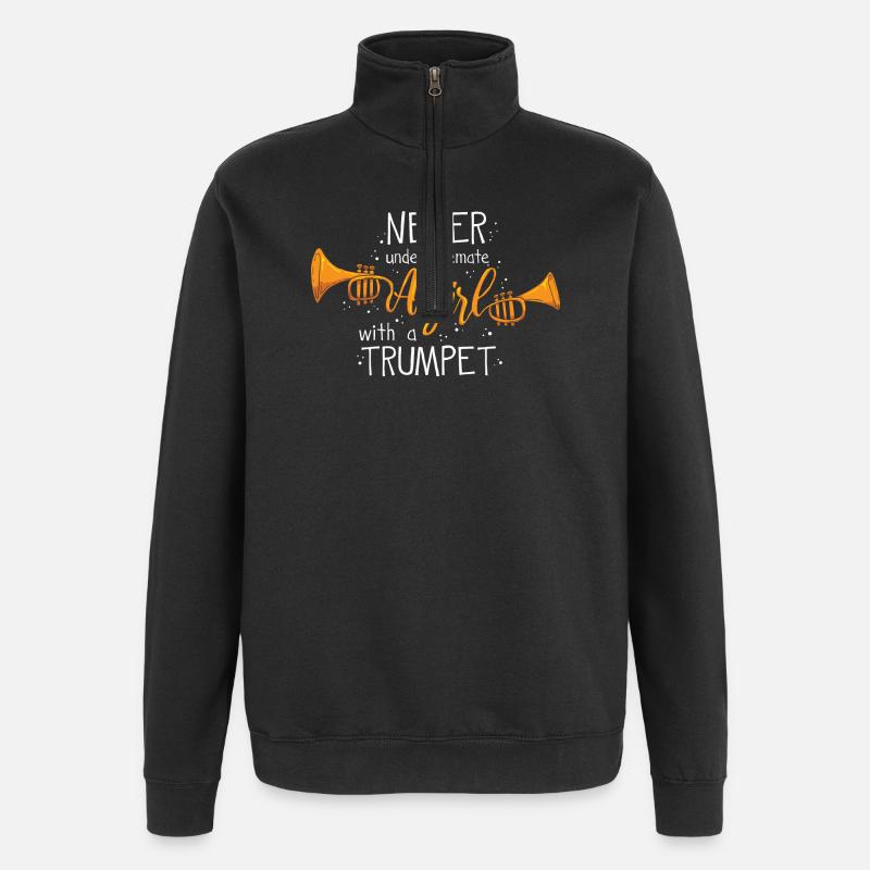 Trompette Trompette - Sweat à zip 1/4 - noir