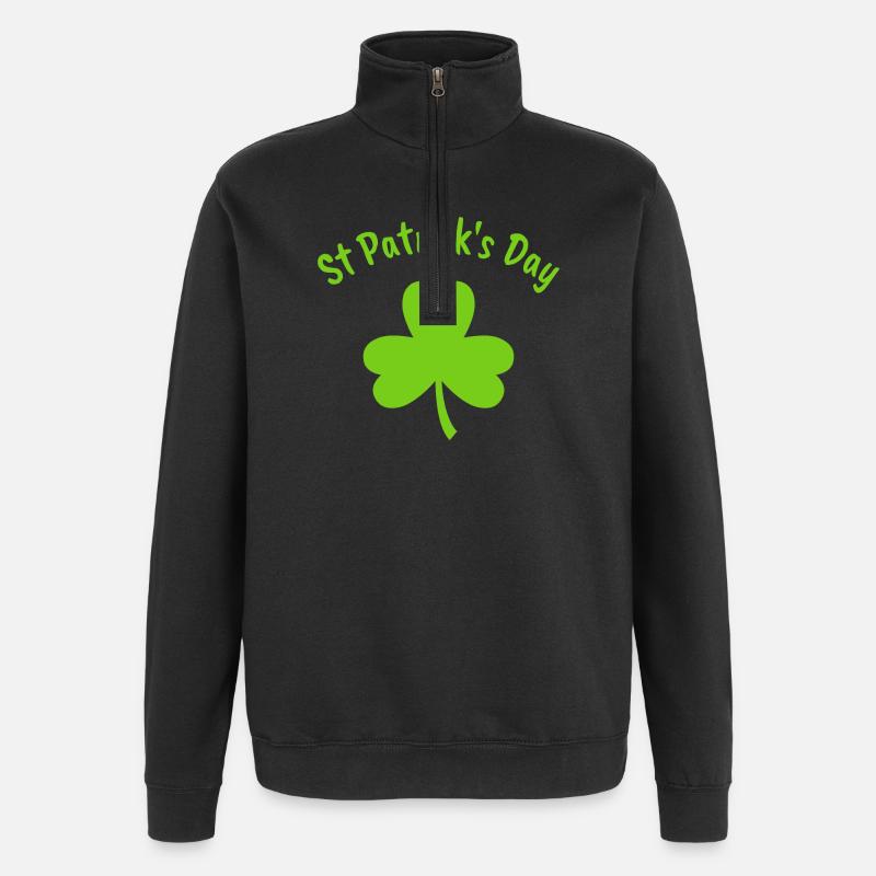 Saint-Patrick - Sweat à zip 1/4 - noir