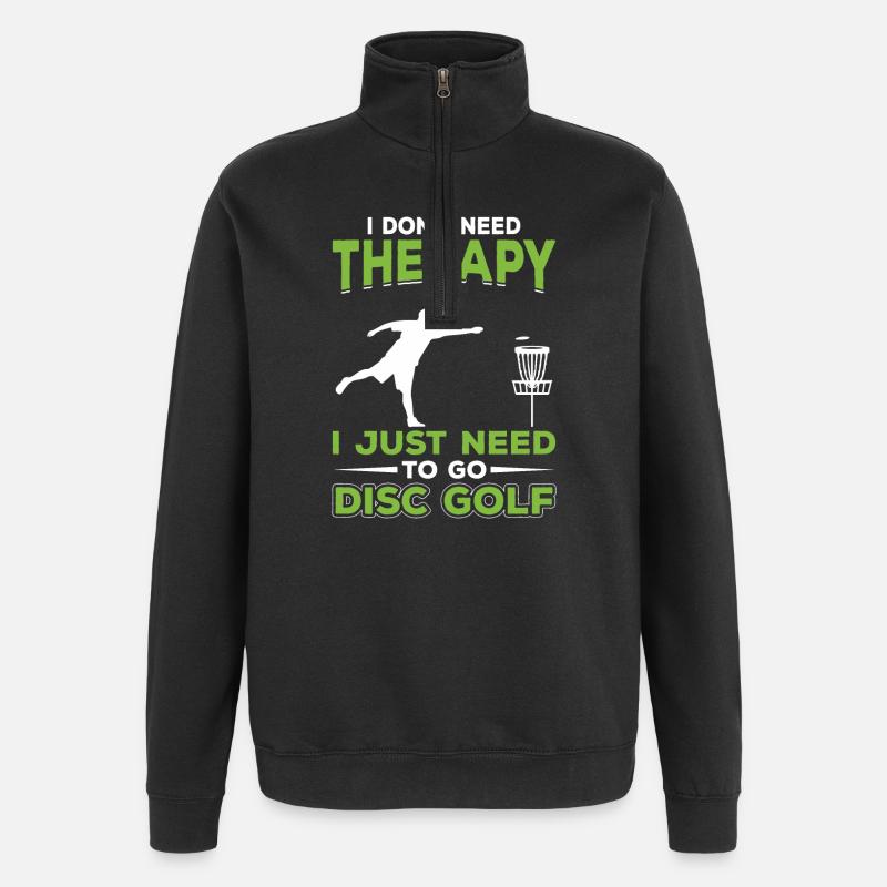 Disc Golf - Sweat à zip 1/4 - noir
