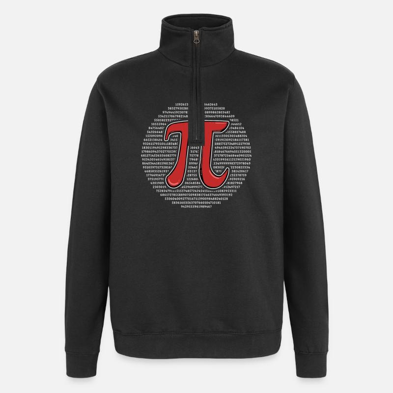 Pi Jour Pi Math - Sweat à zip 1/4 - noir