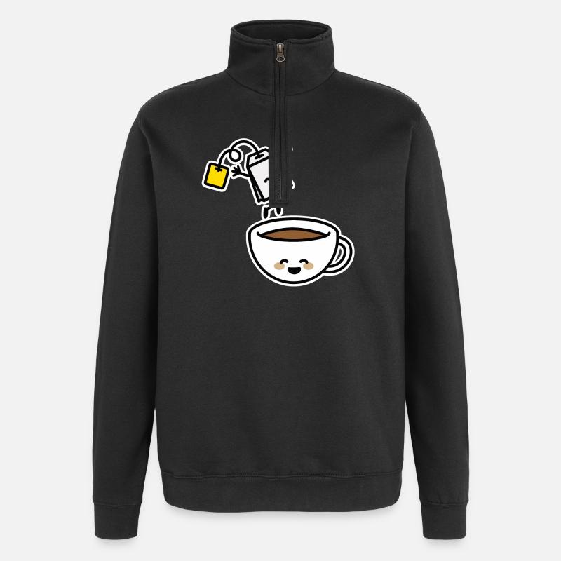 Thé teet tee-teet teet teet - Sweat à zip 1/4 - noir