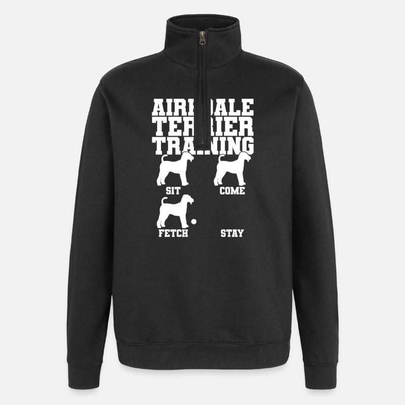 Airedale Terrier Training - Quarter-Zip-Sweatshirt - Schwarz