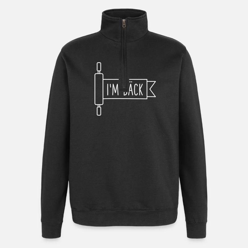 I'm bäck - Bäcker (1w) - Quarter-Zip-Sweatshirt - Schwarz