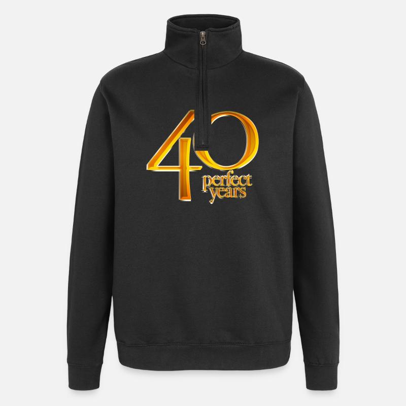 40e anniversaire - Sweat à zip 1/4 - noir