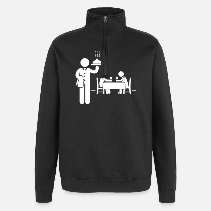 Kellnerin Kellner - Quarter-Zip-Sweatshirt - Schwarz