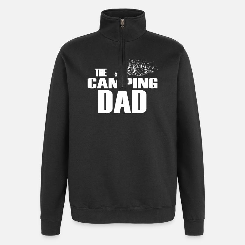The Camping Dad - Sweat à zip 1/4 - noir