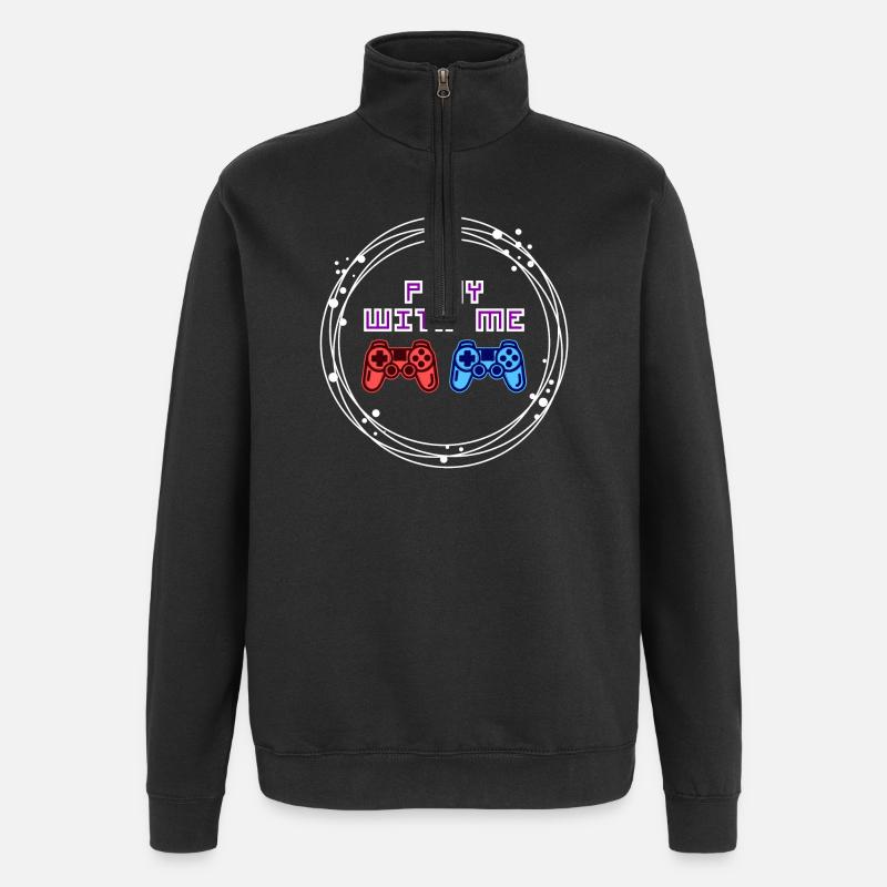 Multijoueur Gamer Controller Contrôleur Joueur - Sweat à zip 1/4 - noir