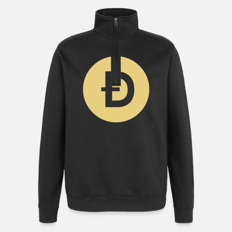 Logo DOGE - Sweat à zip 1/4 - noir