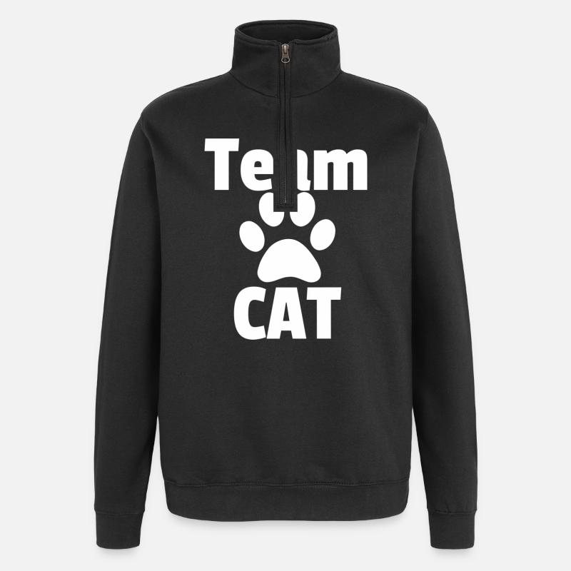 Team CAT - Quarter-Zip-Sweatshirt - Schwarz