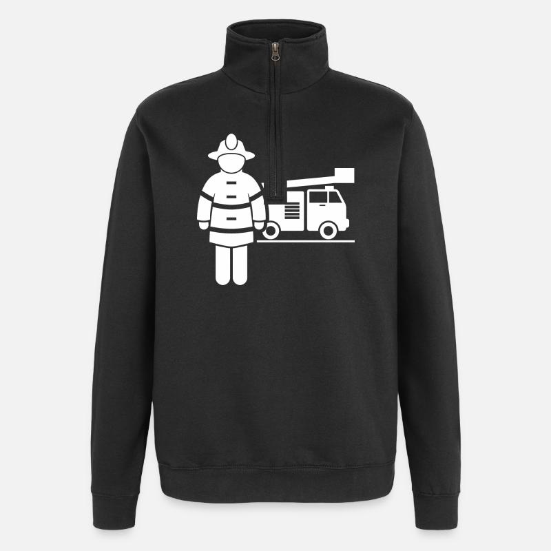 Firefighter Floriansjünger firefighters - Quarter-Zip Sweatshirt - black