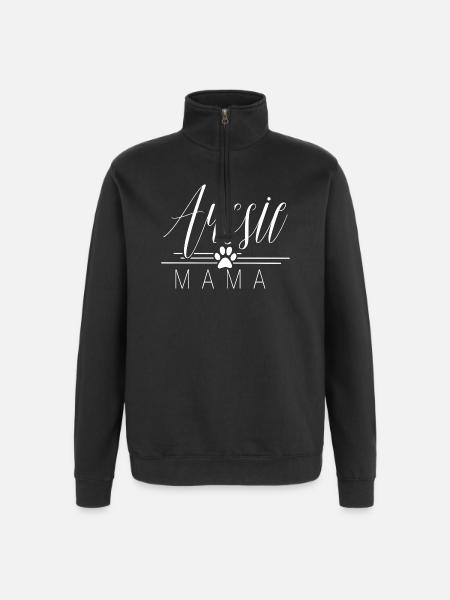 Australian Shepherd Aussie mom - Quarter-Zip Sweatshirt - black