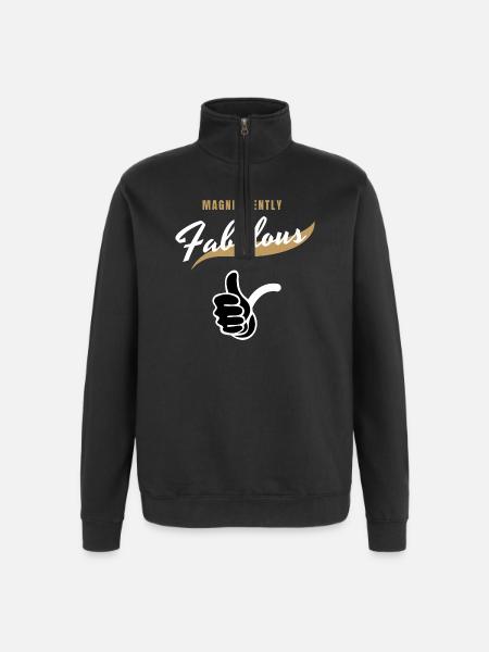 Fabuleux - Sweat à zip 1/4 - noir