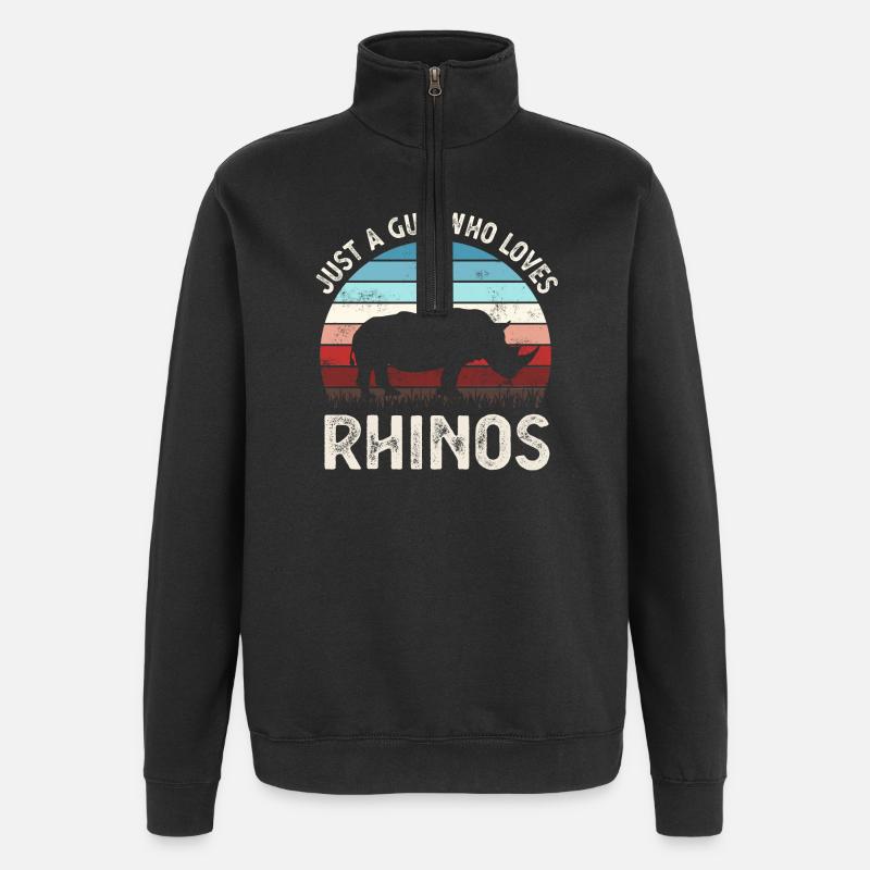 Nashorn Nashörner - Quarter-Zip-Sweatshirt - Schwarz