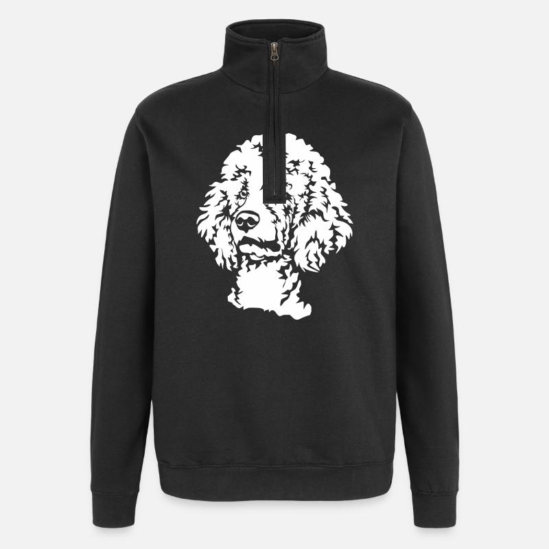 Poodle Head "Black Edition" - Quarter-Zip Sweatshirt - black