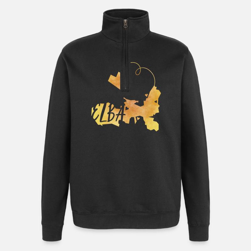 Elbe - Sweat à zip 1/4 - noir