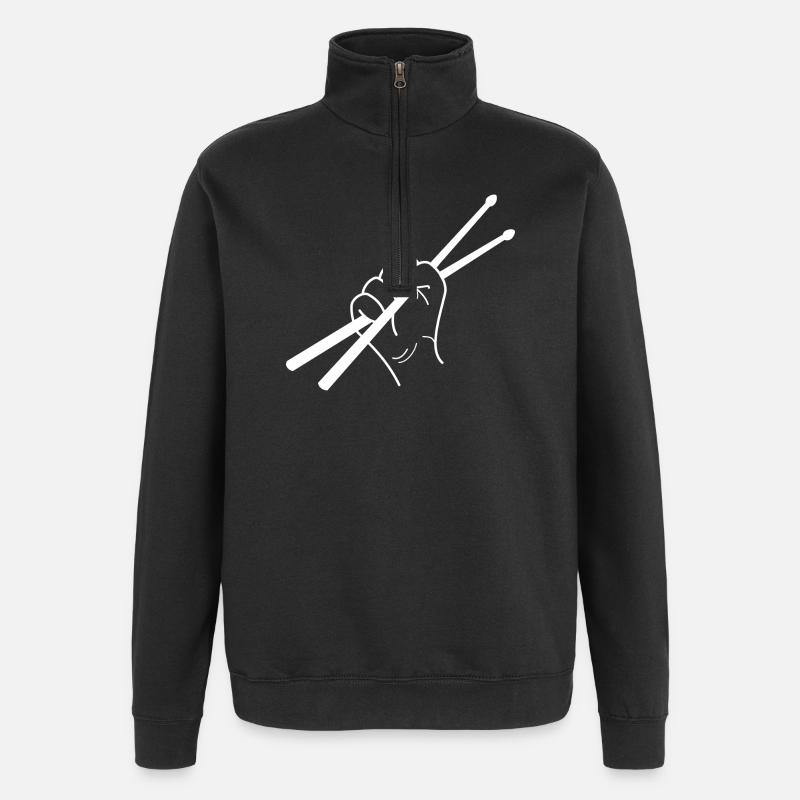 Batteries de batteriesHeavy metal - Sweat à zip 1/4 - noir