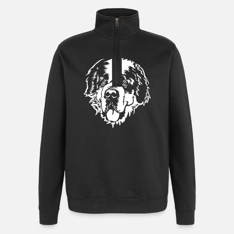 St. Bernard Head "BLack Edition" - Quarter-Zip Sweatshirt - black