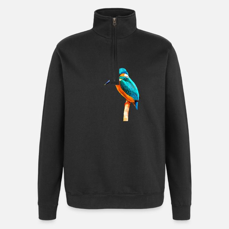 Kingfisher - Sweat à zip 1/4 - noir