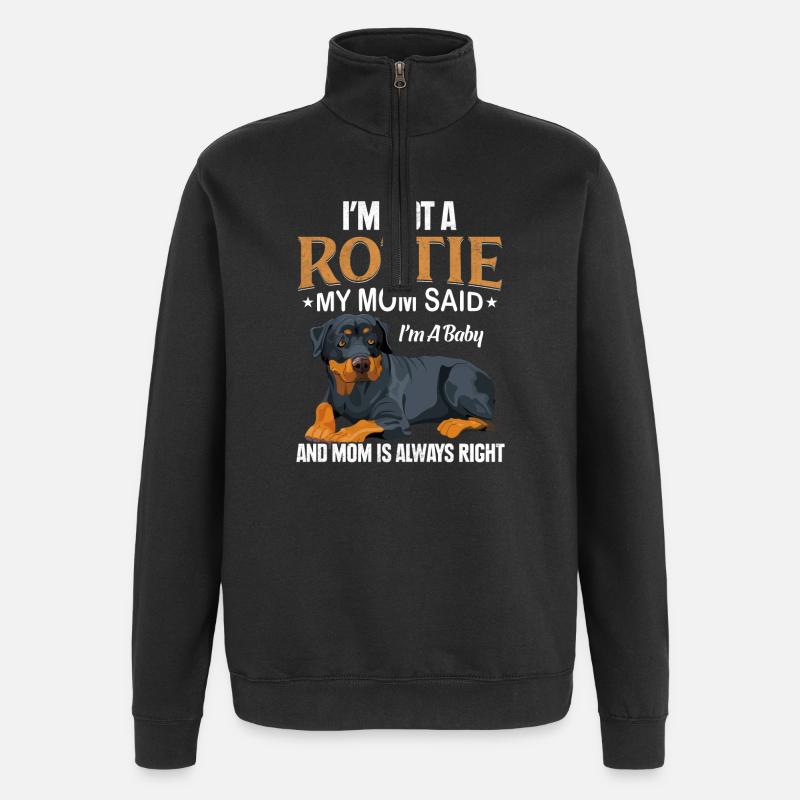 Rottweiler - Quarter-Zip Sweatshirt - black
