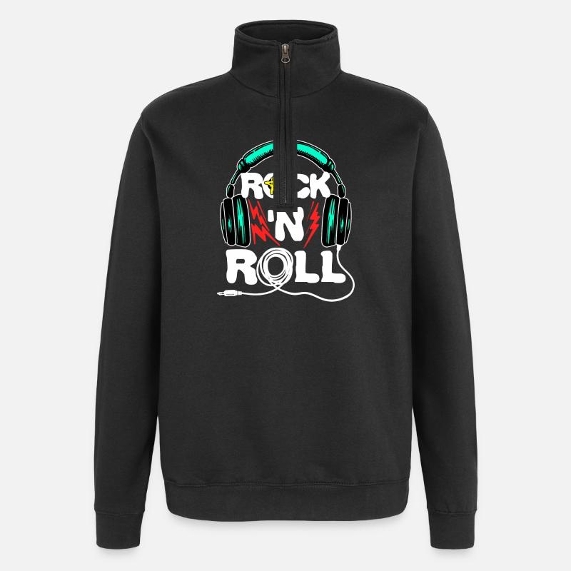 Cool Headset Lustig Spruch - Quarter-Zip-Sweatshirt - Schwarz