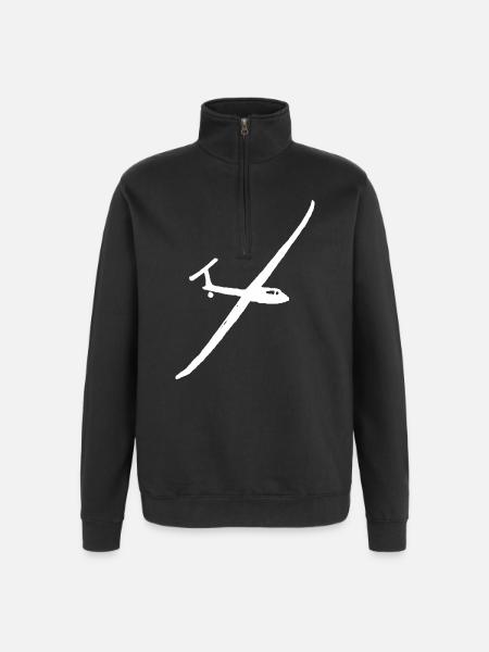 Voile à voile Plané - Sweat à zip 1/4 - noir