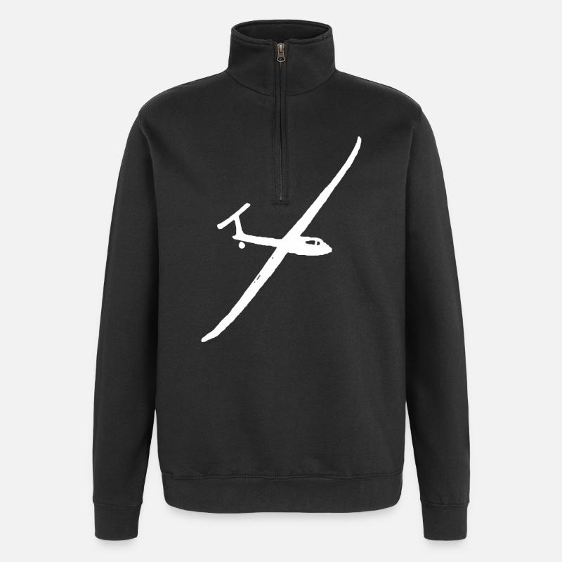 Gliding Motor sailing Gliding - Quarter-Zip Sweatshirt - black