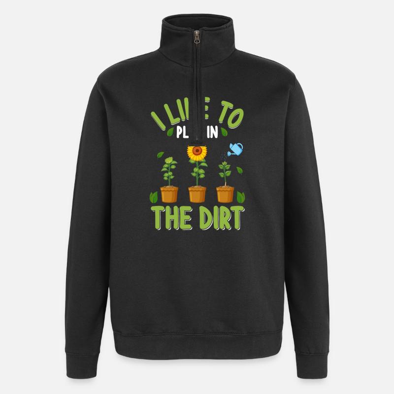 Jardinier - Sweat à zip 1/4 - noir