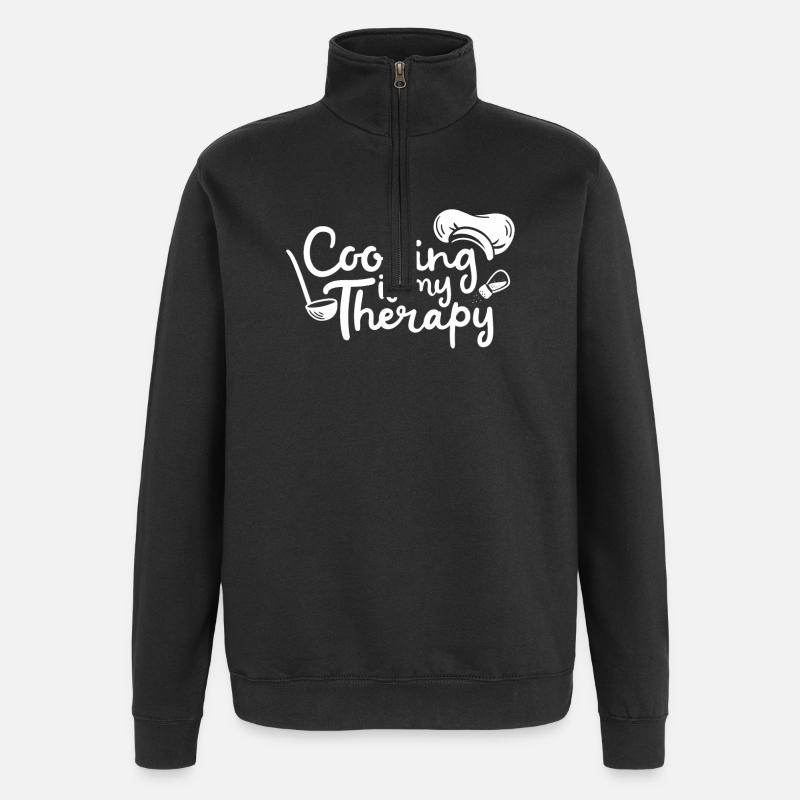 Cooking Cook Cook - Quarter-Zip Sweatshirt - black