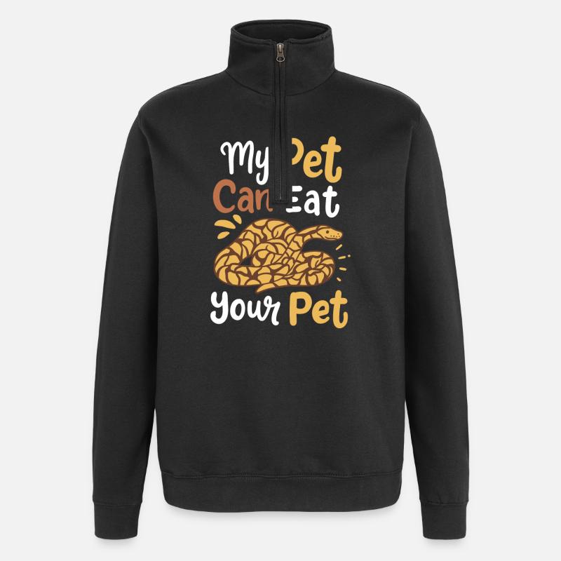 Python Schlangen Schlangenbesitzer - Quarter-Zip-Sweatshirt - Schwarz
