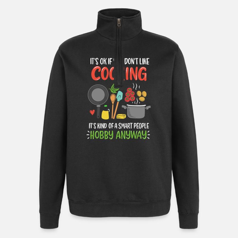 Cuisson Cuisinier Cuisinier - Sweat à zip 1/4 - noir