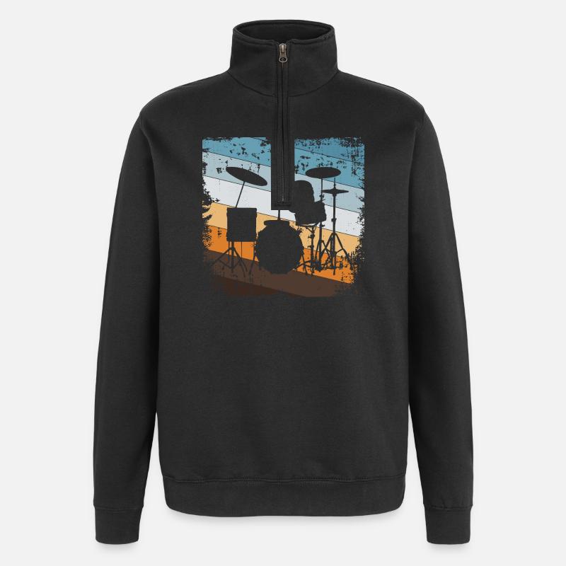 Drummers - Quarter-Zip Sweatshirt - black