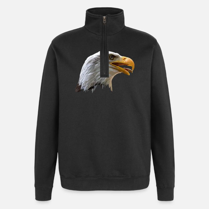 Aigle à tête blanche - Sweat à zip 1/4 - noir